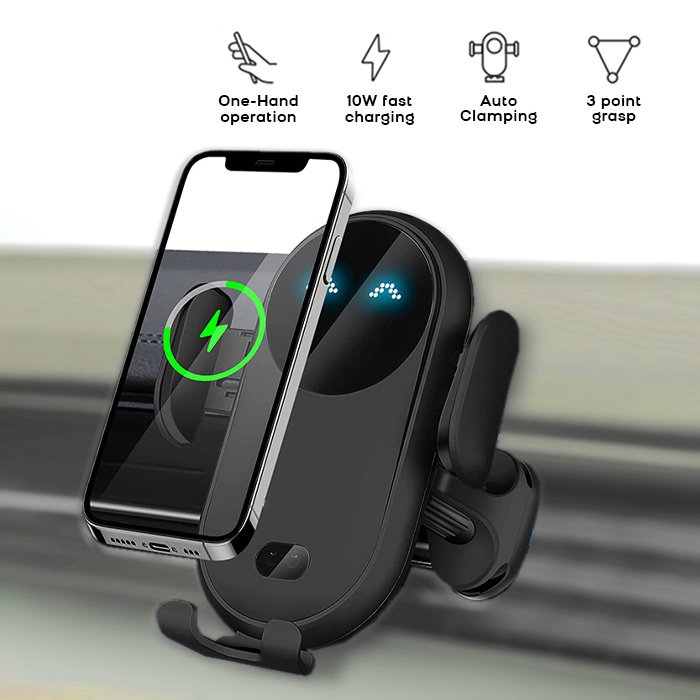 Brezžični polnilec in držalo za telefon - Chargy