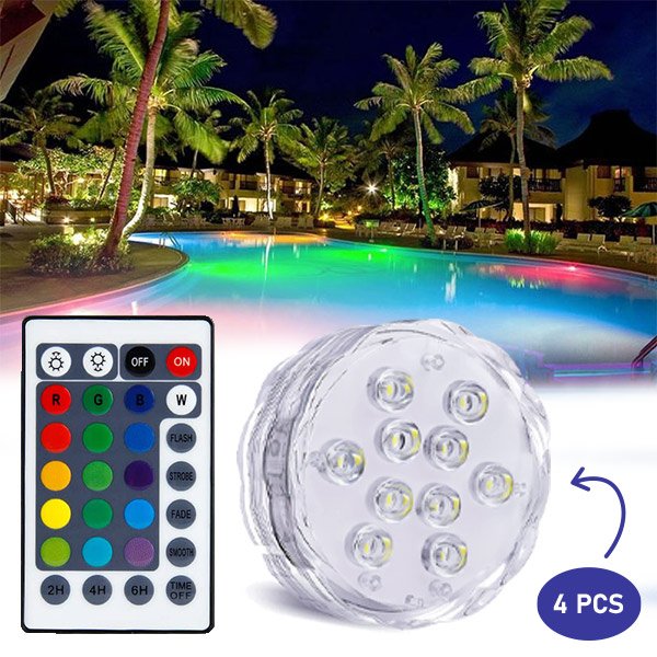 LED LUČKE ZA V VODO (4 kosi) - Poollights