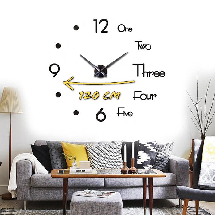 3D VELIKA STENSKA MODERNA URA - Clocky