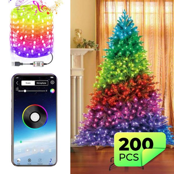 LED PAMETNE BOŽIČNE LUČI - RGBLedy (1+1 GRATIS)