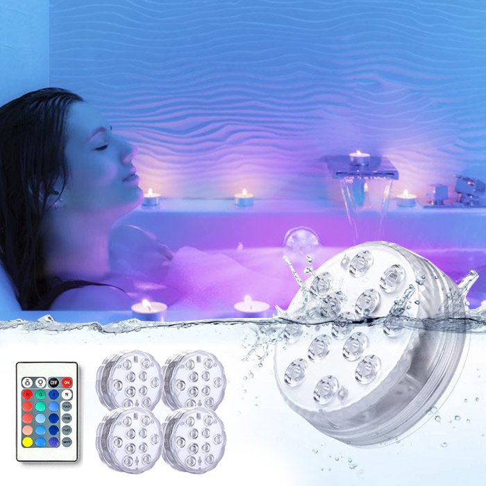 LED LUČKE ZA V VODO (4 kosi)