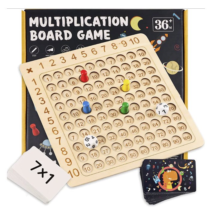 Lesena tabla za učenje množenja - Montessori