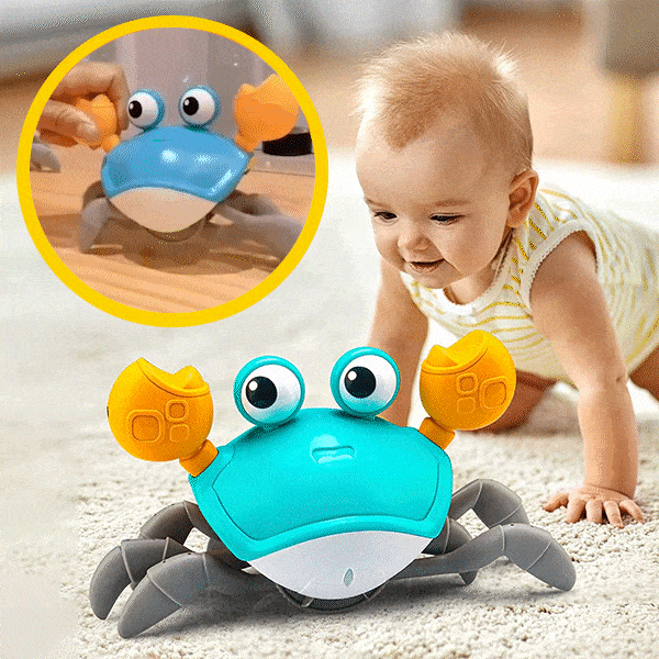 Interaktivni rak z glasbo in lučmi, ki se plazi - Craby