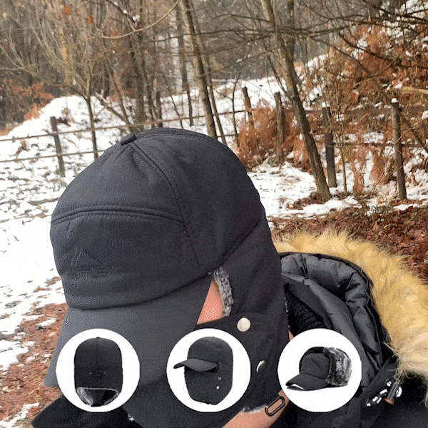 Topla zimska kapa z zavihki za ušesa - Eskimo