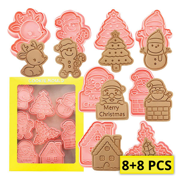 Božični modelčki za piškote (8 + 8 GRATIS) - Biscuity