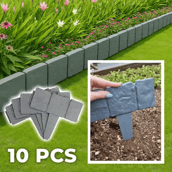 Vrtna ograja z imitacijo kamna (10 kosov) - Stonefency